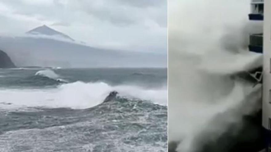 Así irrumpió el oleaje en Mesa del Mar