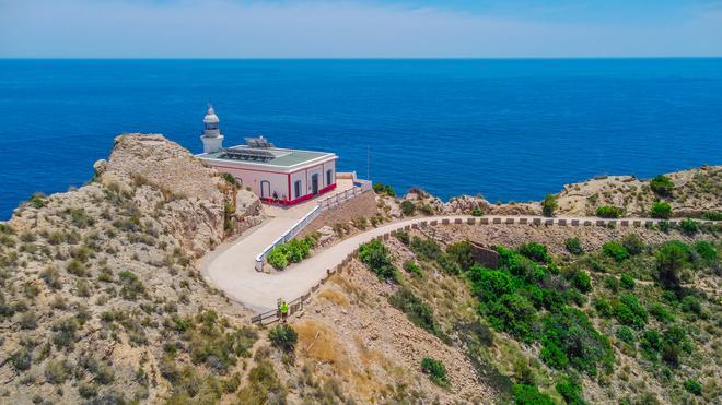 Vista aéreas y cenitales del Faro del Albir