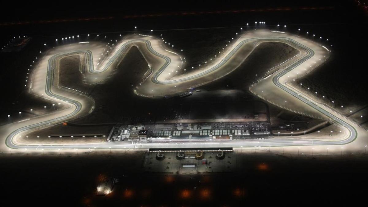 Vista aérea del circuito de Losail, en Doha (Catar).