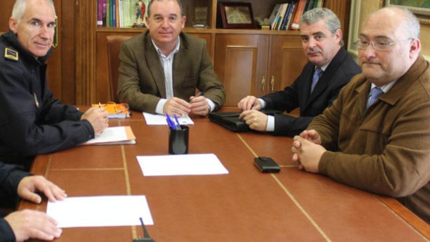 Torres, Bonilla, Blázquez y Faulí, en el Ayuntamiento.