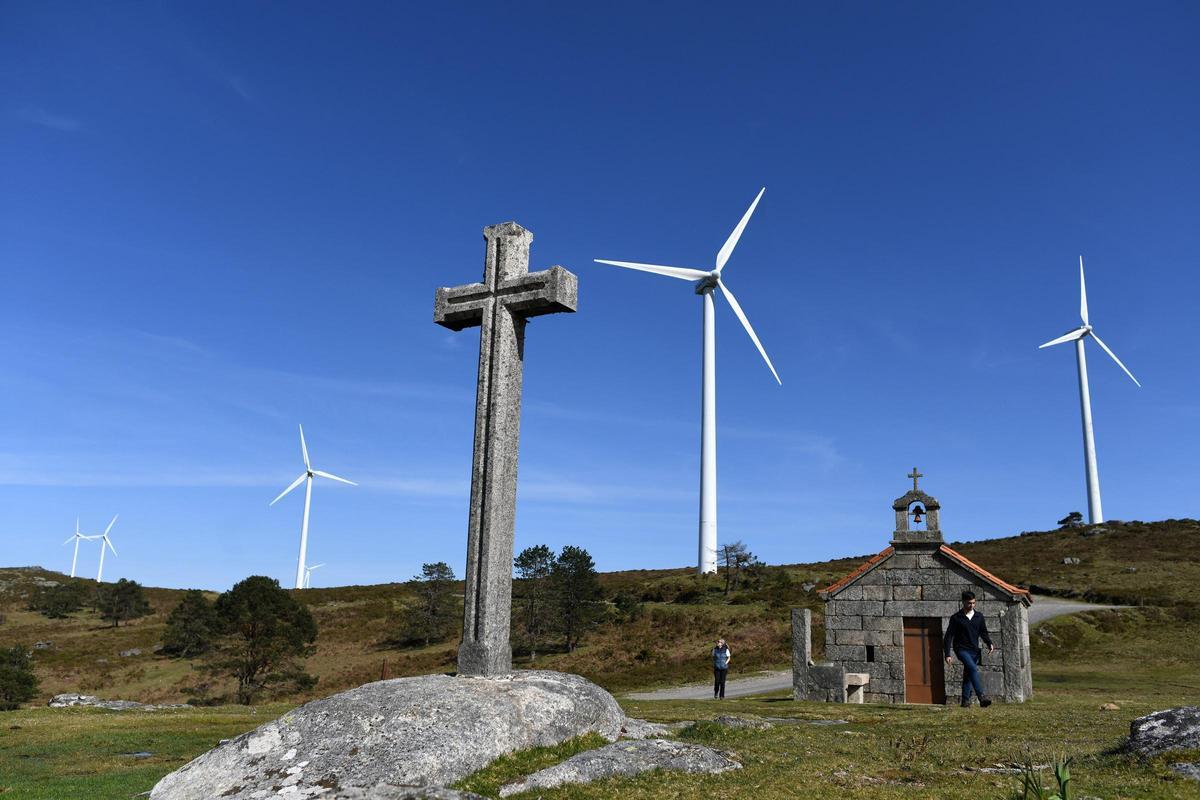 Uno de los parques eólicos operativos en Galicia.