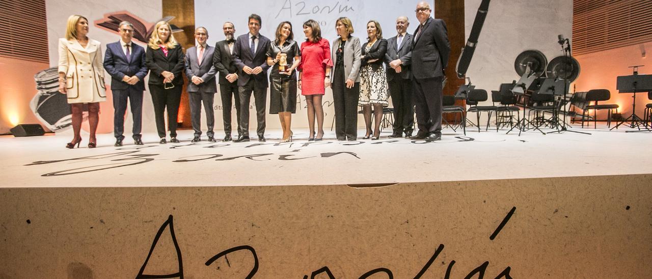 Un momento de la gala del Premio Azorín 2020, en la que resultó ganadora Mónica Carrillo.