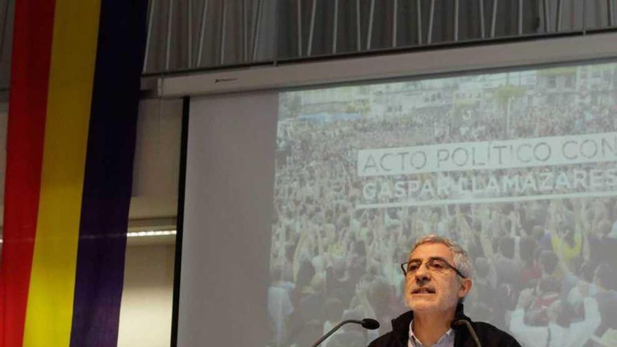 Gaspar Llamazares, durante su intervención.