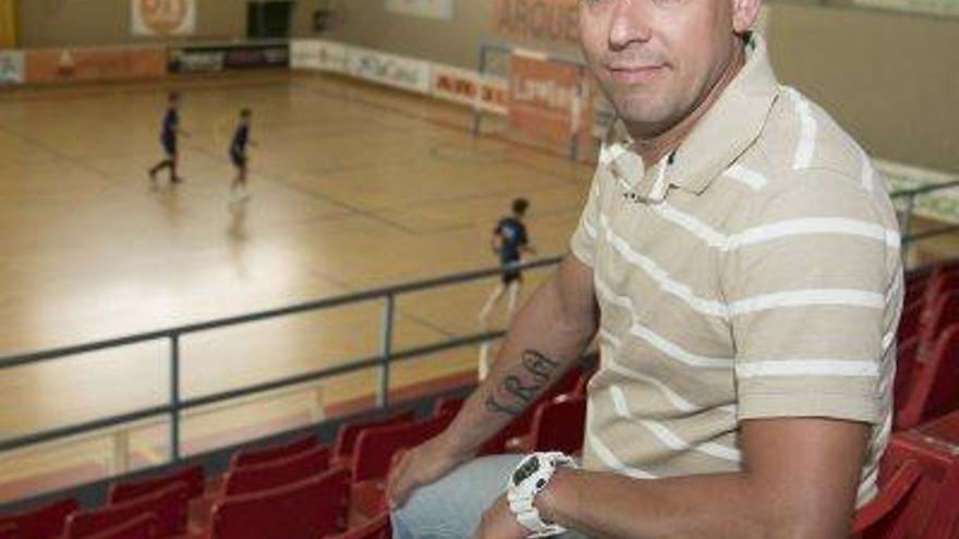 Javi Franco, president del Manresa Futbol Sala, a les instal·lacions de pavelló del Pujolet