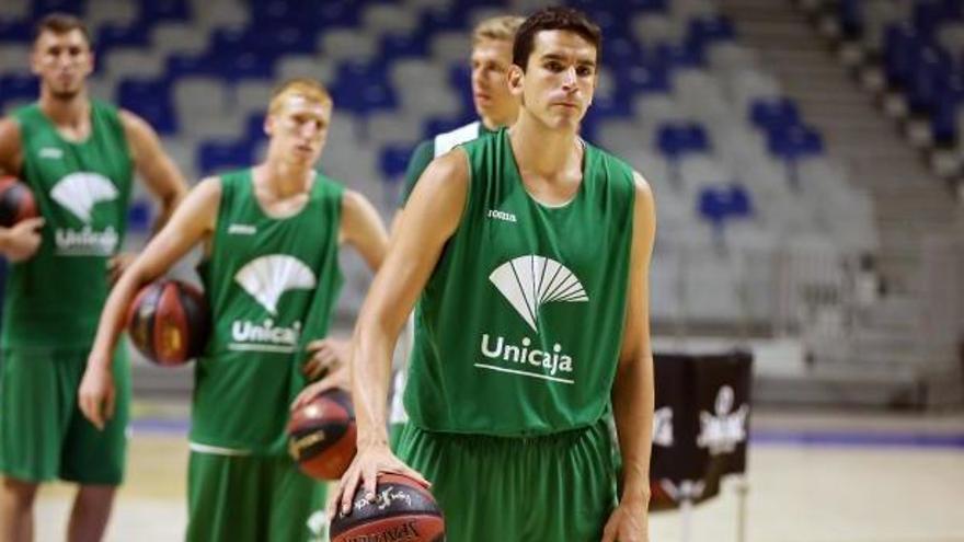 Entrenamiento de Unicaja en el Martín Carpena