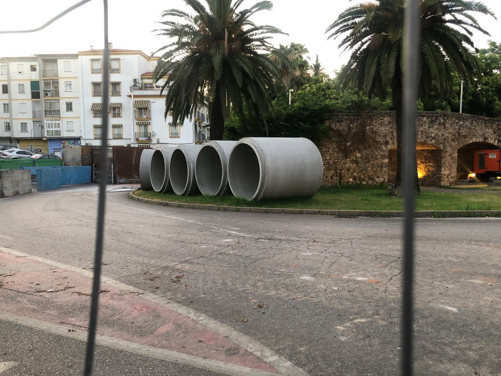 Así avanzan las obras en el puente de San Francisco de Cáceres
