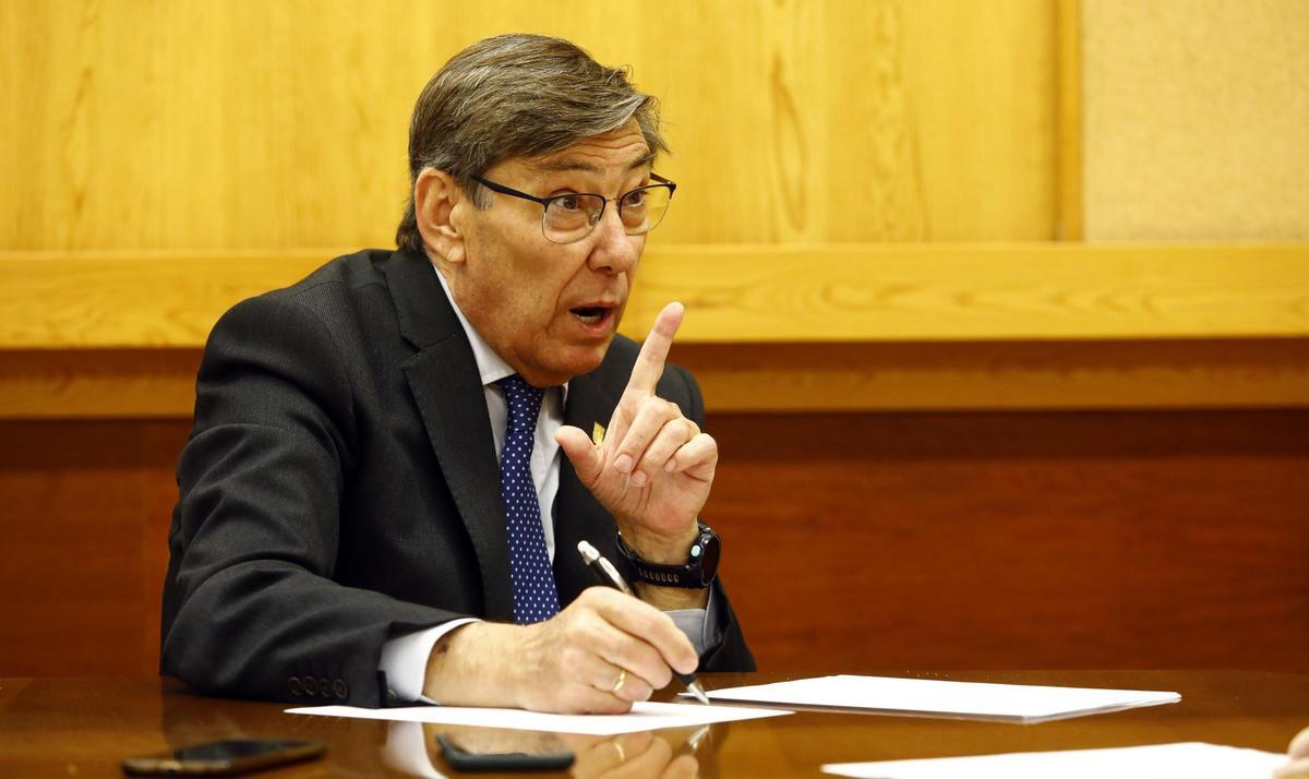 Arturo Aliaga, en una entrevista como vicepresidente del Gobierno y consejero de Industria en el cuatripartito de Lambán.
