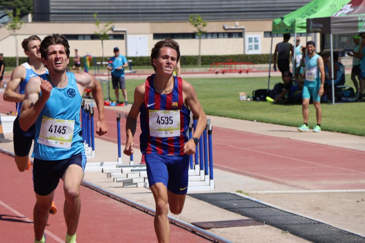 Final de la carrera de 1.500 metros en el control celebrado en Son Castelló