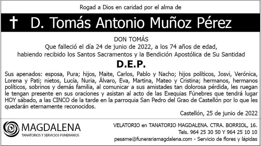 D. Tomás Antonio Muñoz Pérez