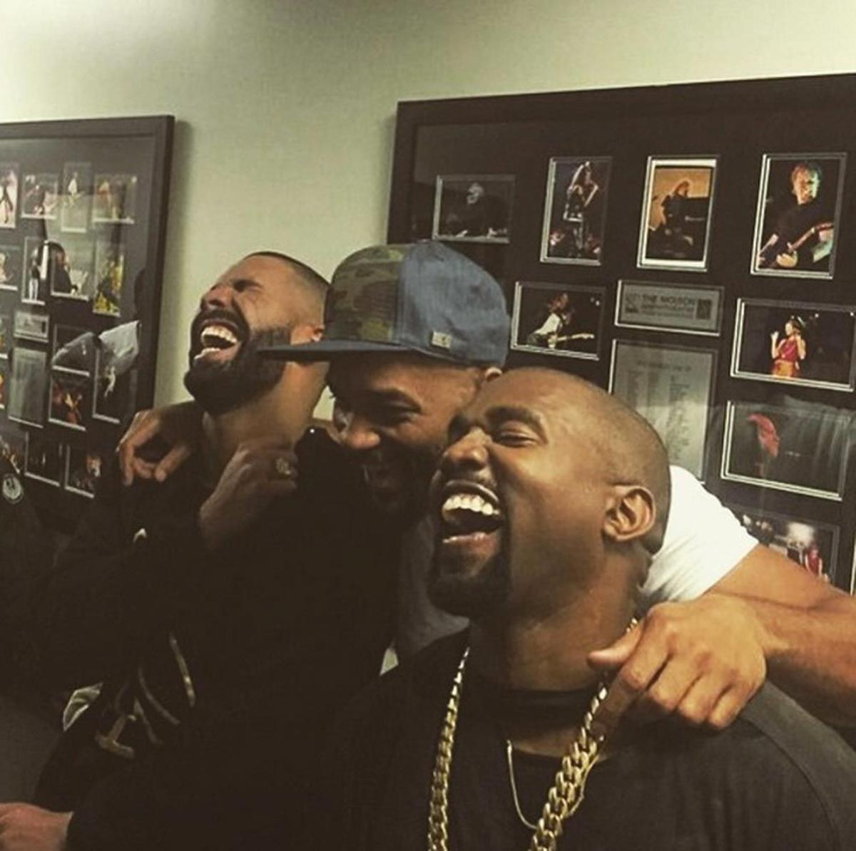 Drake, Will Smith y Kanye West, todo risas en 2015