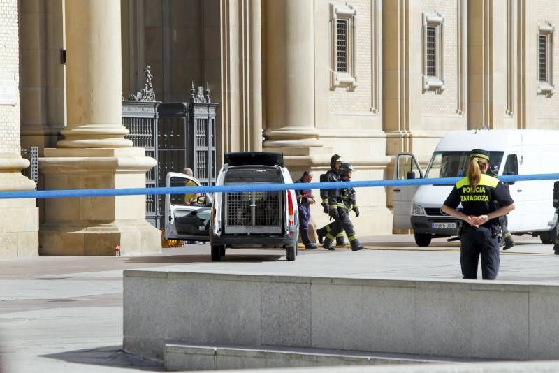 Fotogalería: Explosión en el interior de la basílica del Pilar