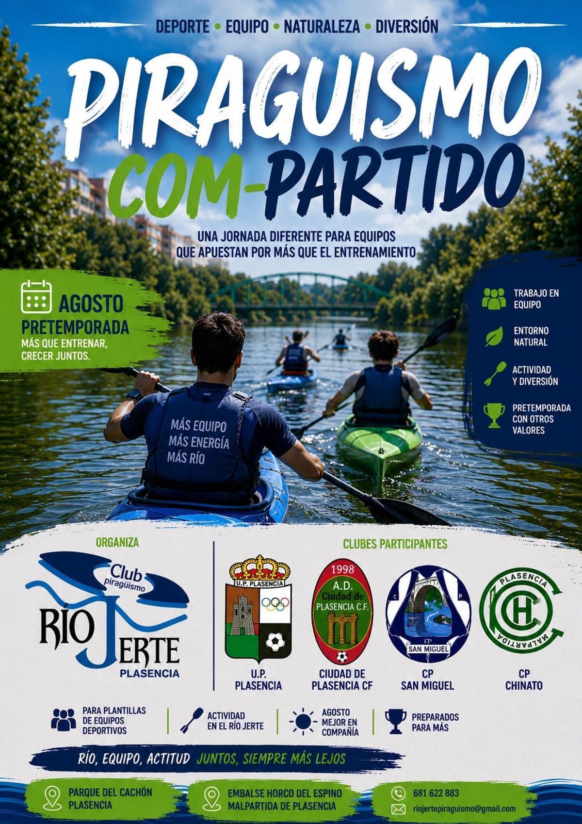 Cartel sobre la iniciativa "Piragüismo Com-Partido"