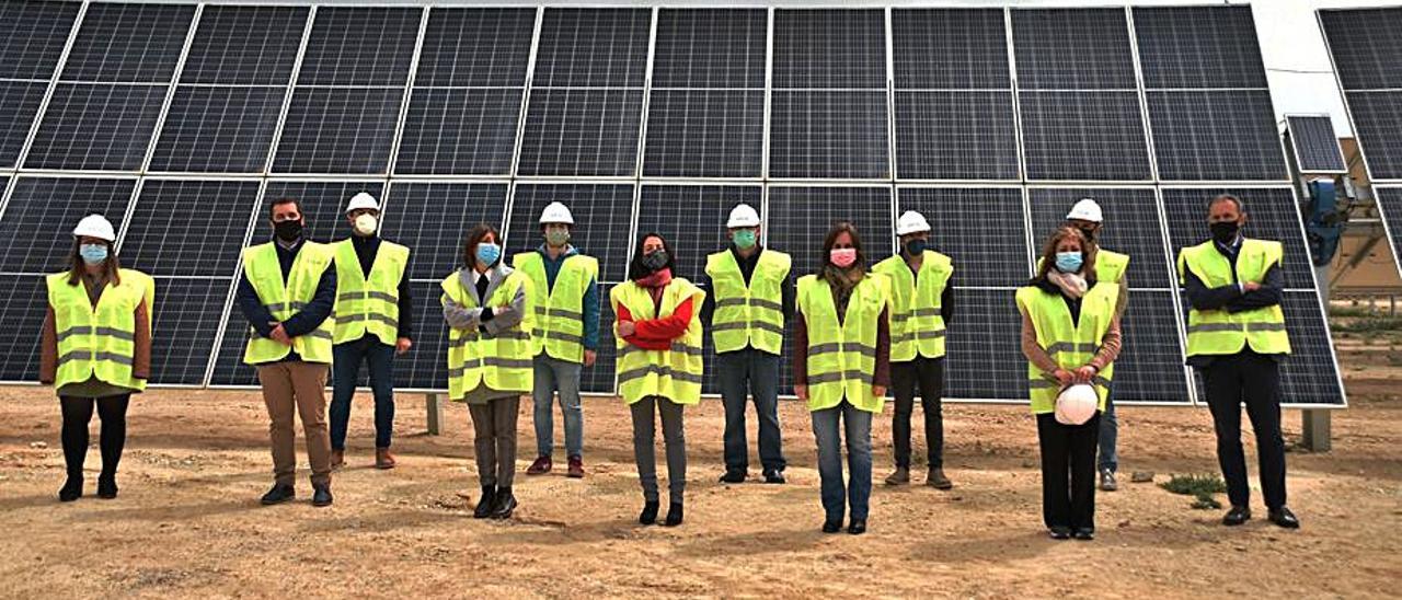Inauguración de la planta solar de Xixona, ayer.