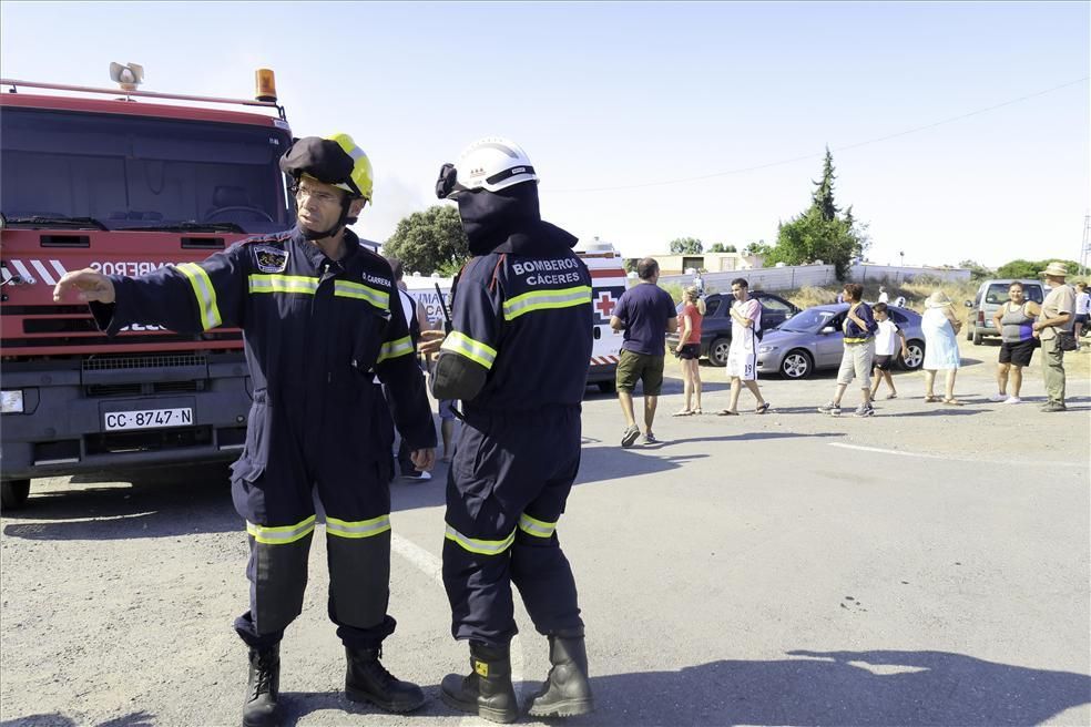 Incendio forestal en Cáceres