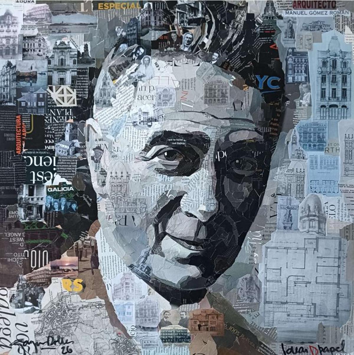 Retrato de Manolo Gómez Roman que será peresenado en el acto