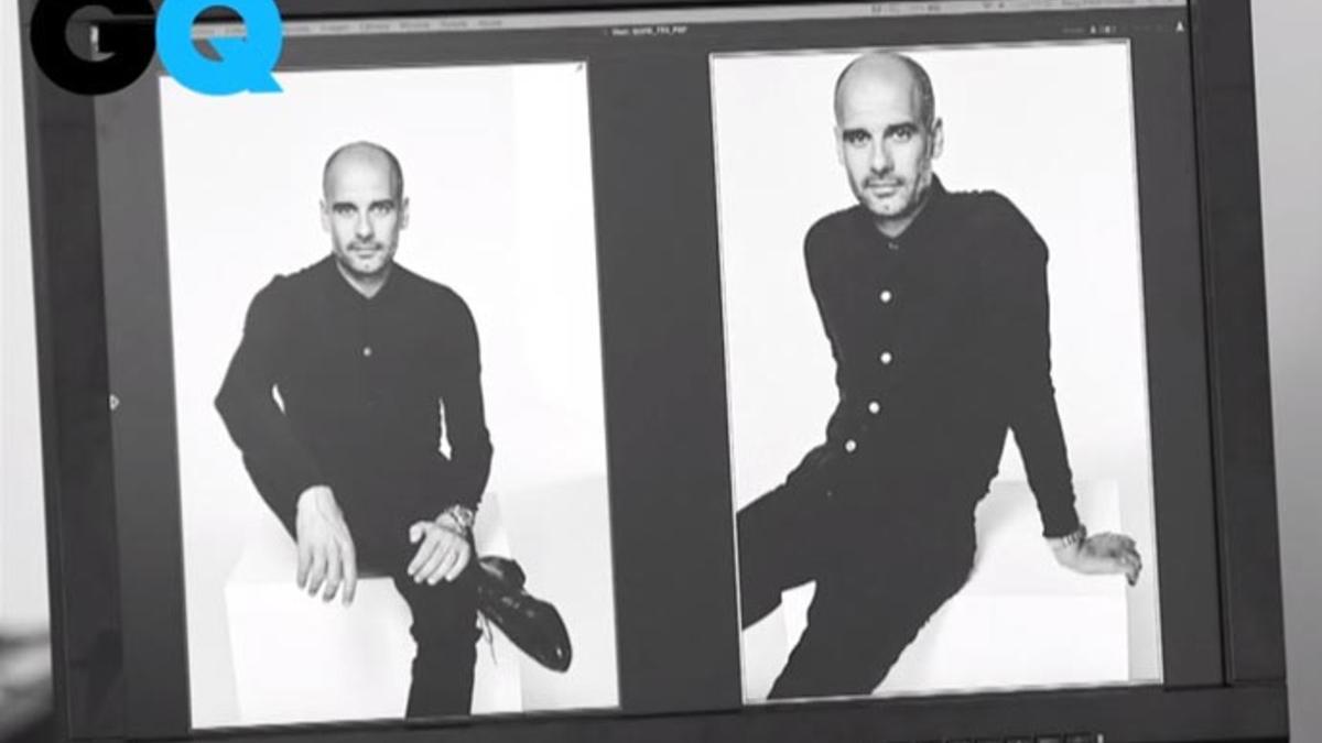 Guardiola, posando para la revista