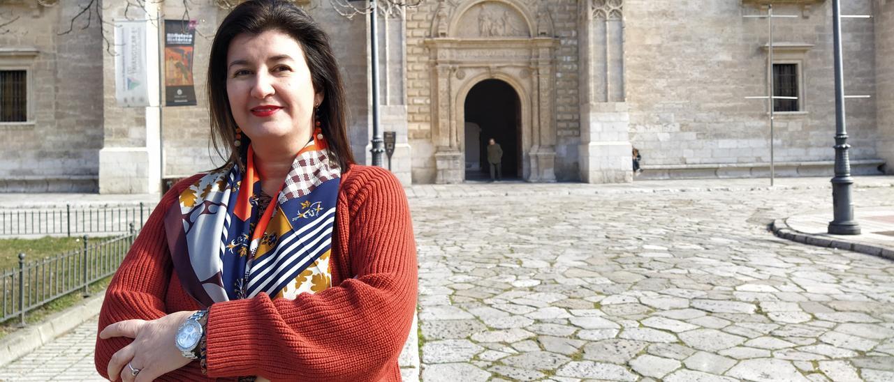 Pilar Panero en el Palacio de Santa Cruz, sede del Rectorado de la Universidad de Valladolid