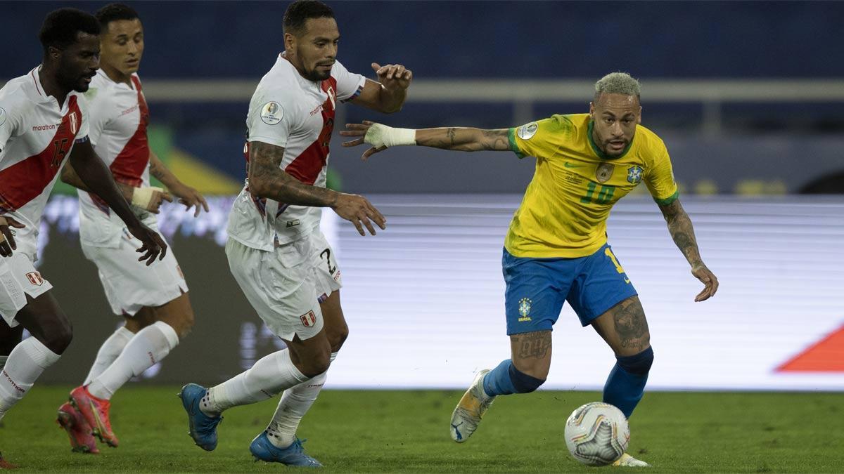 Neymar Jr., en el último Brasil-Perú