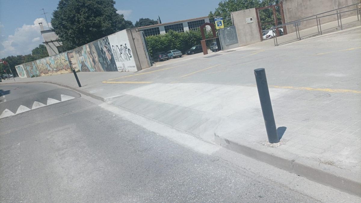 La rampa del carrer Rec Arnau, aquest dimarts, un cop acabada