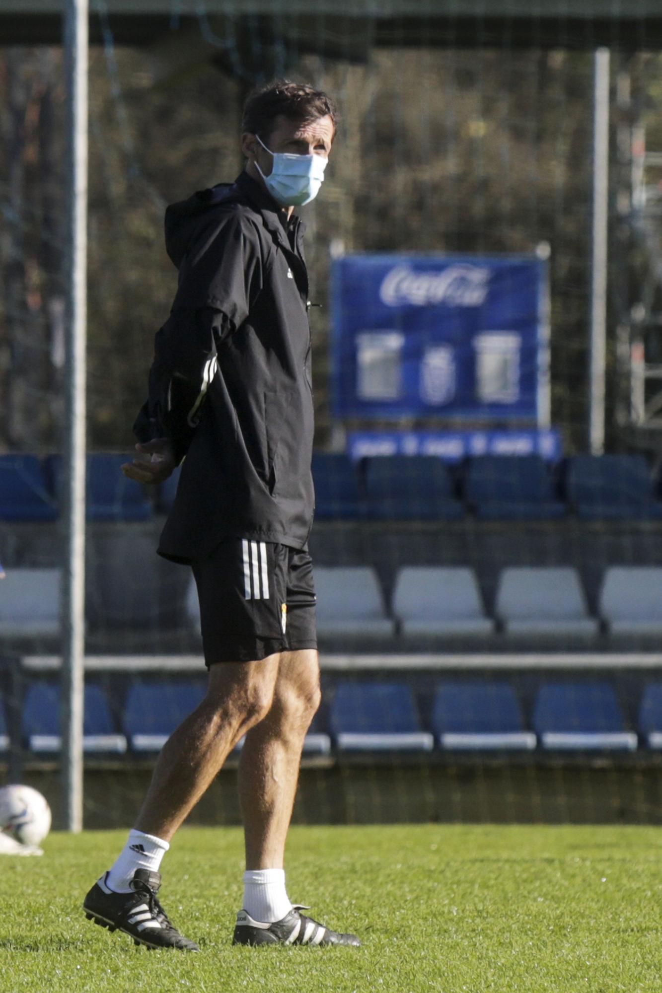 El último entrenamiento del Oviedo antes de recibir al Fuenlabrada