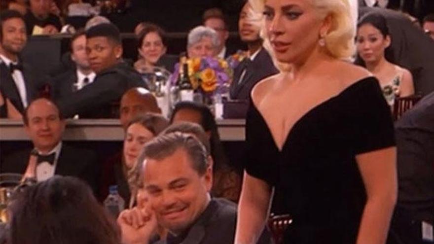 DiCaprio y Lady Gaga, protagonistas de la anécdota de los Globos de Oro