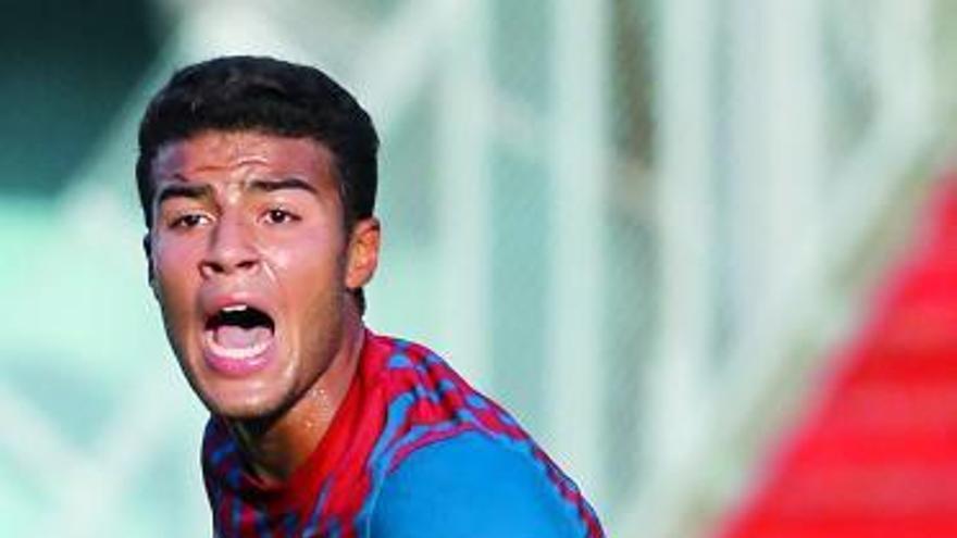 Rafinha, en un partido con el Barcelona B en Balaídos. // Grobas