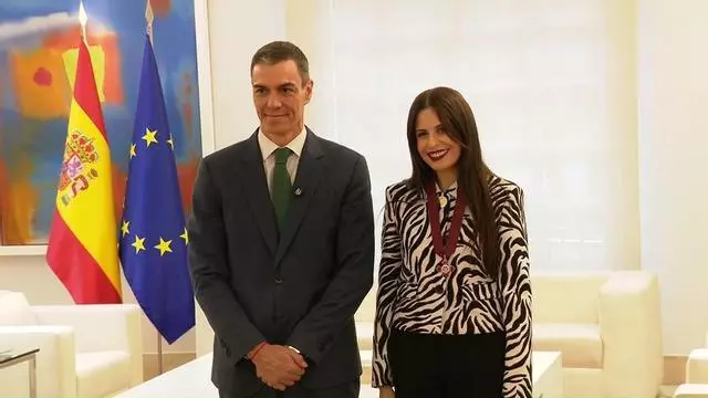 Noah Higón en el acto en Moncloa