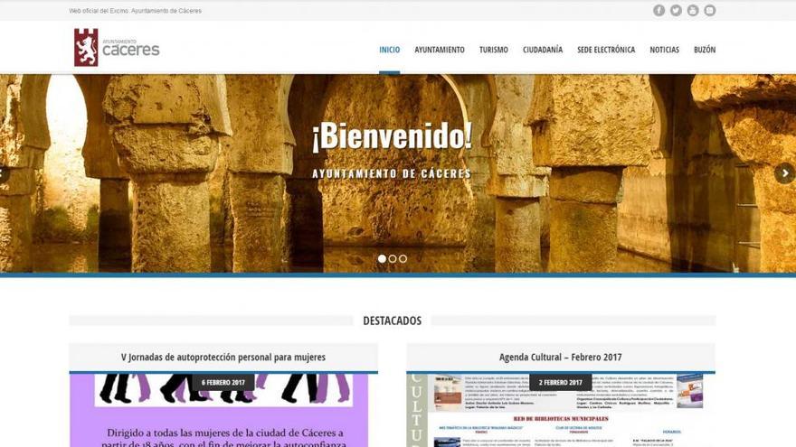 La nueva web del Ayuntamiento de Cáceres permite obtener certificados de bienes y empadronamiento