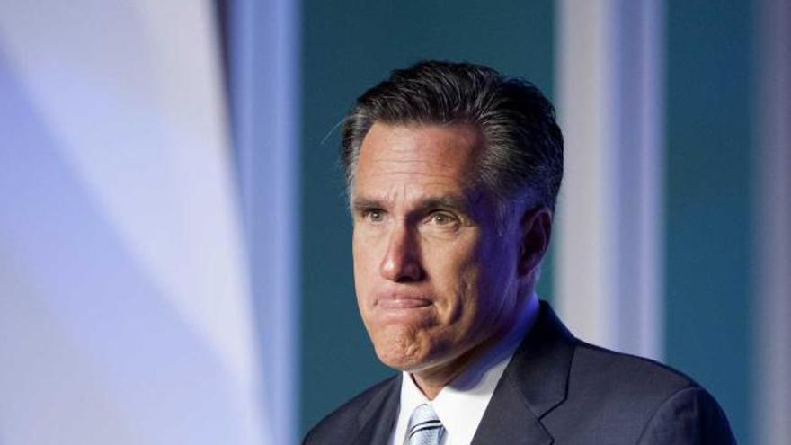 Romney, el lunes, en un acto de campaña en Los Ángeles (California).