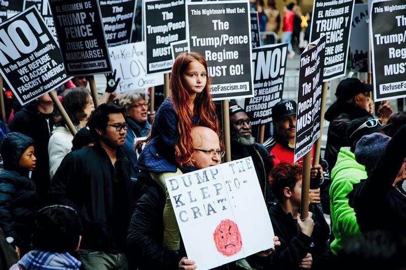 Manifestaciones anti-Trump toman las calles de Nueva York