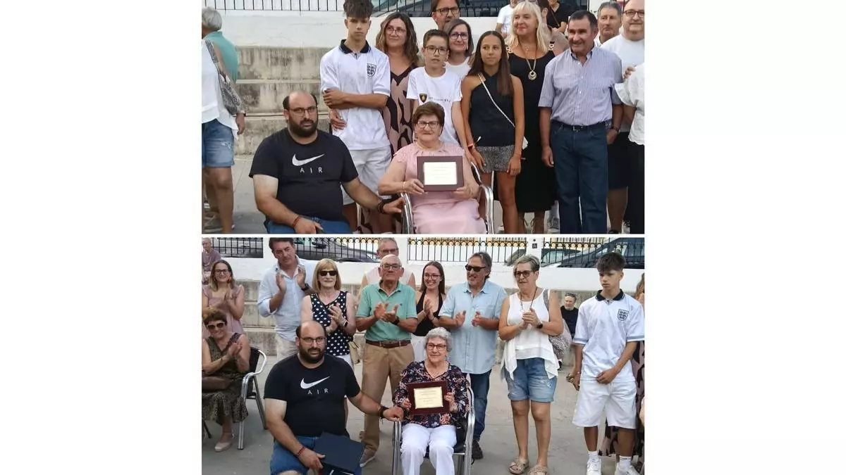 Marcelina Colinas Vega y Hortensia García Sastre, protagonistas de una de las tardes más entrañables de las fiestas de Camarzana