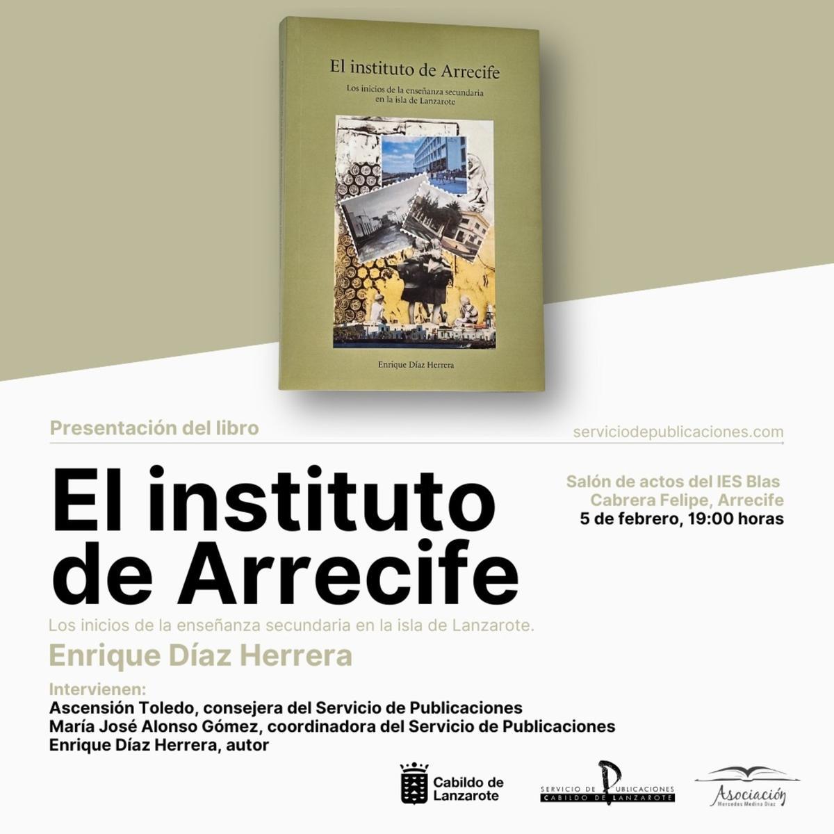 Cartel del libro 'El Instituto de Arrecife'.