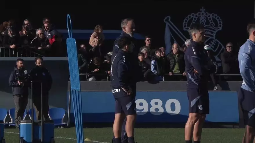 La Real Sociedad entrena en una sesión abierta al público