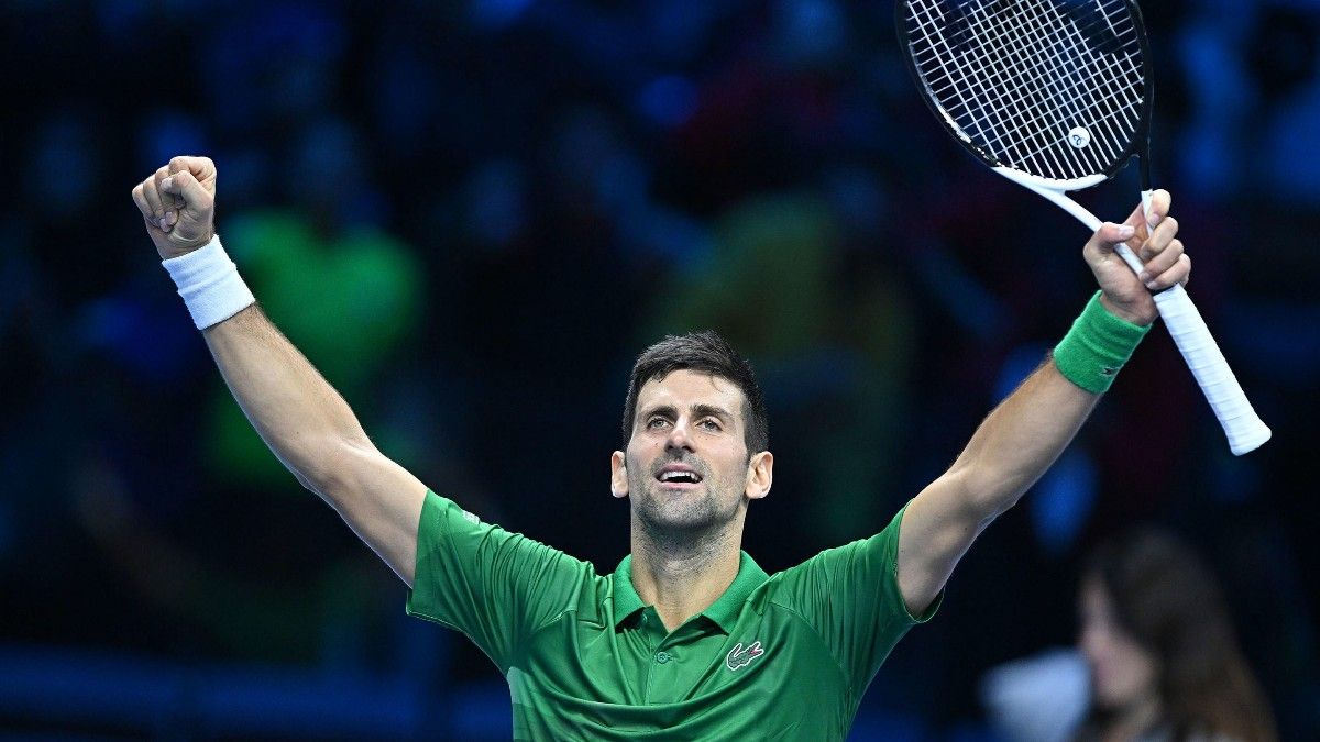 Djokovic celebra su trabajada victoria ante Medvedev