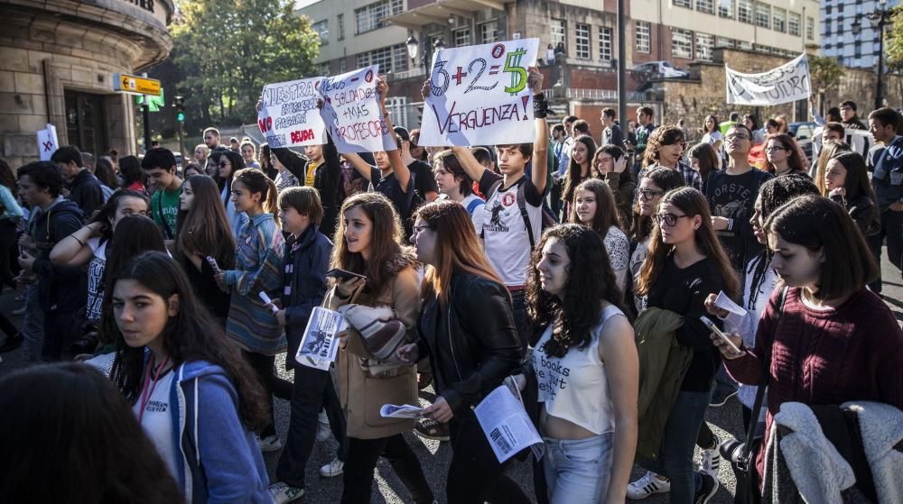 Manifestación de estudiantes contra la LOMCE