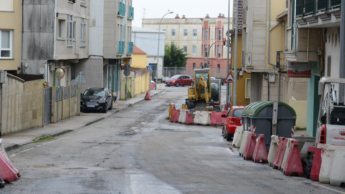 El tramo en obras en la carretera entre Rodeira y Espíritu Santo.