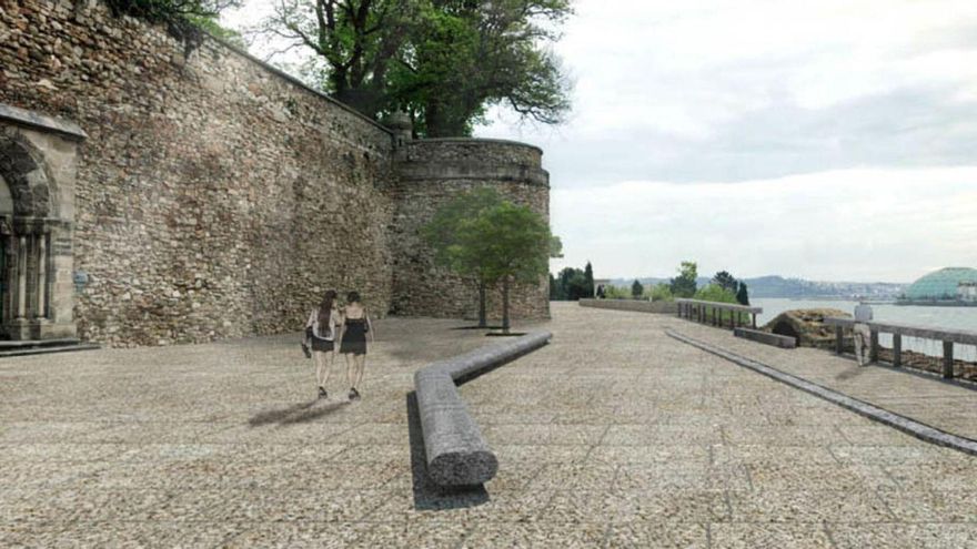 La mejora de la zona de la muralla de A Coruña, única gran obra pendiente del plan del casco histórico tras 10 años