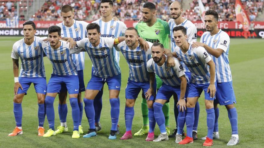 El once del Málaga en Montilivi.