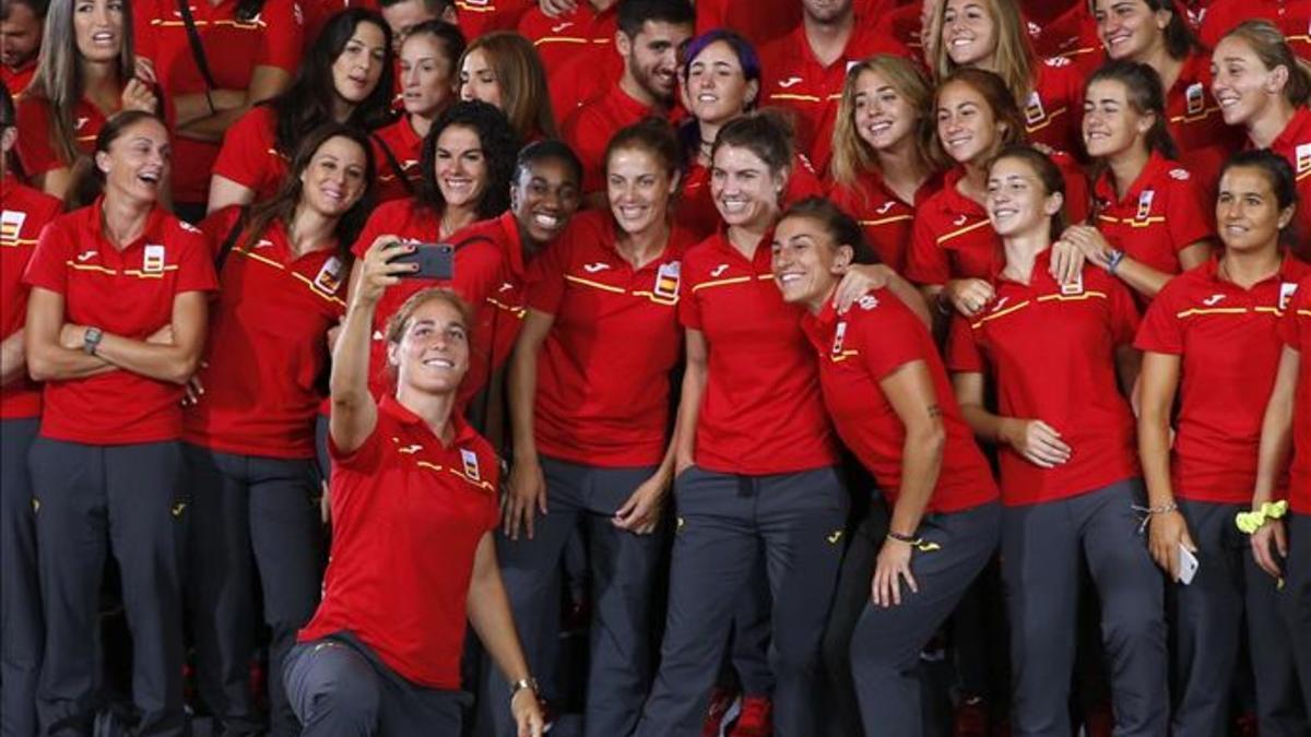 Los integrantes de la selección española parten hacia Río