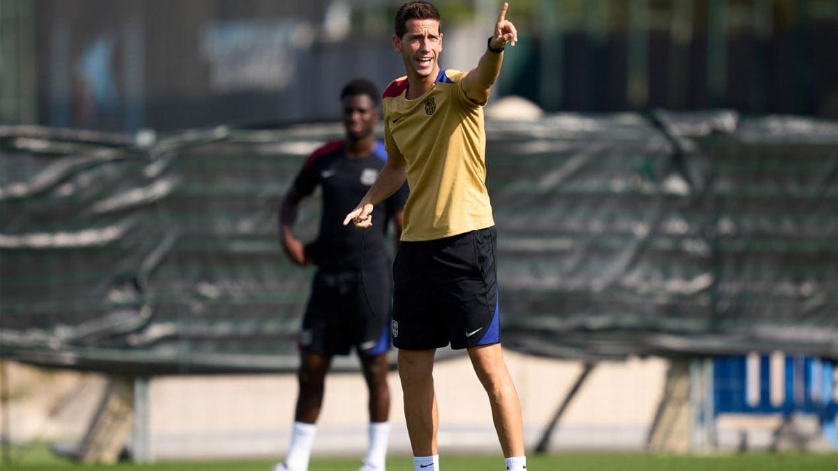 Albert Sánchez, en un entrenamiento de esta semana