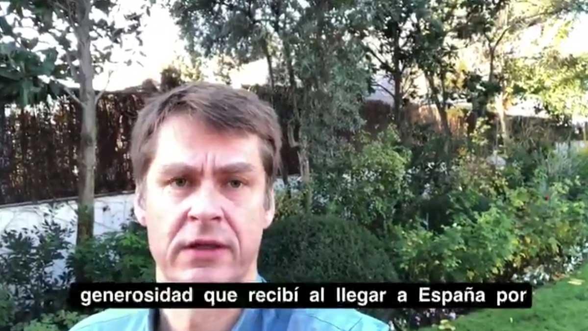 Mensaje del embajador británico en España explicando el triste final de la búsqueda de una española que le ayudó