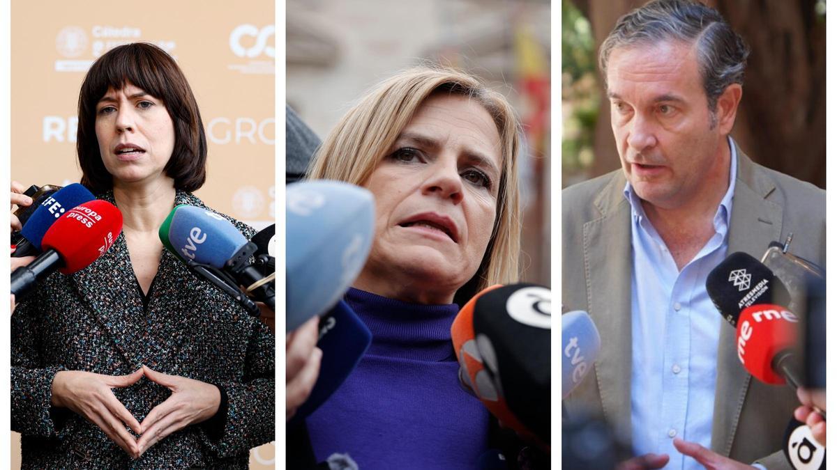 Diana Morant, Pilar Bernabé y Nando Pastor.