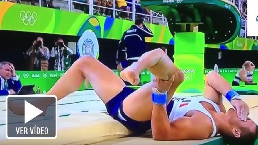 Escalofriante lesión del gimnasta francés Samir Ait Naid