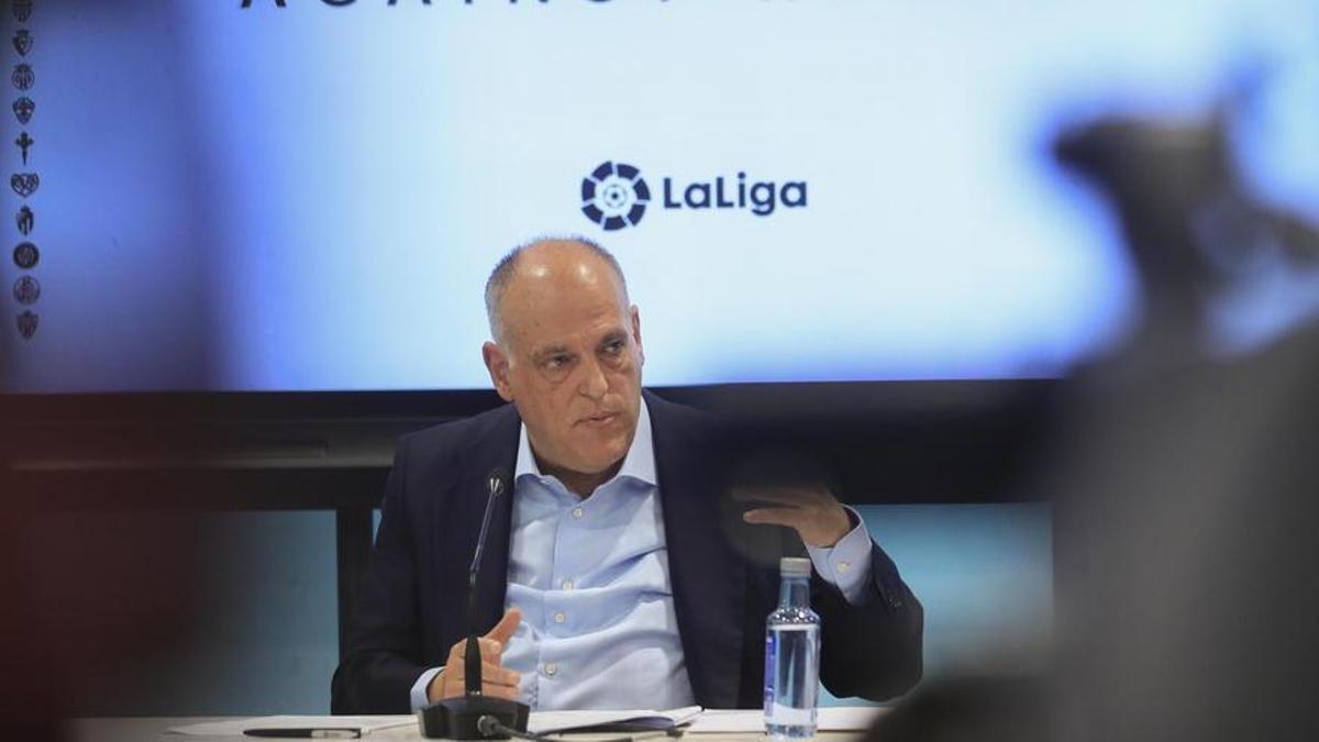 El presidente de LaLiga, Javier Tebas.