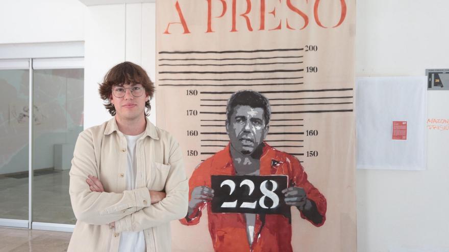 La obra de un joven artista de la UPV que retrata a Mazón encarcelado