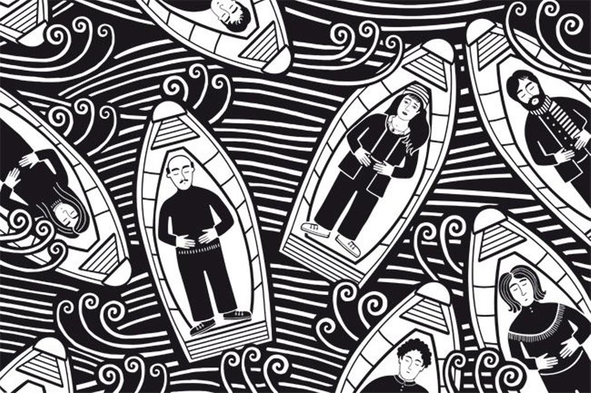 Ilustración del cómic 'Tomar refugio', de Zeina Abirached.