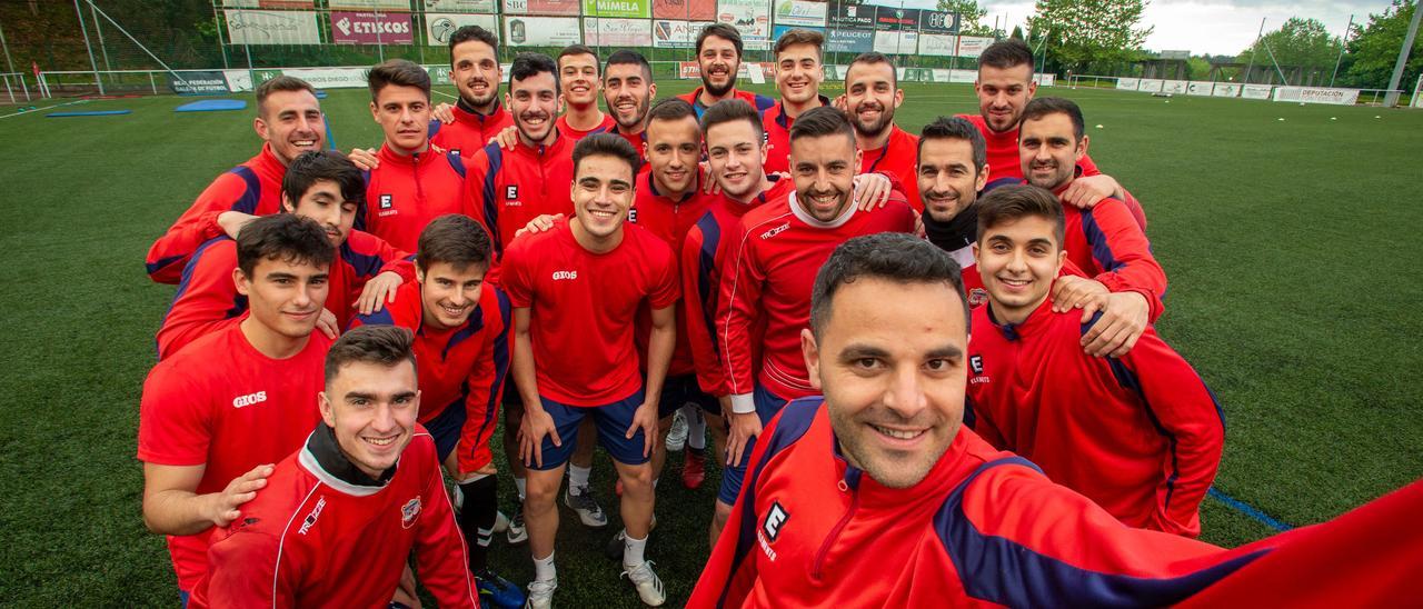 Selfie del Estradense antes de su entrenamiento de ayer.