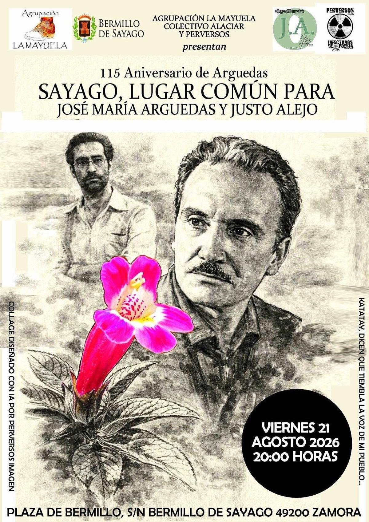 Cartel de actos en Bermillo