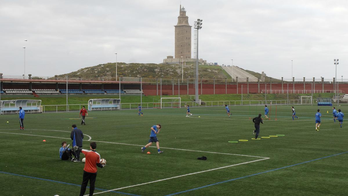 Instalaciones de los campos de la Torre, en la ciudad deportiva Arsenio Iglesias.