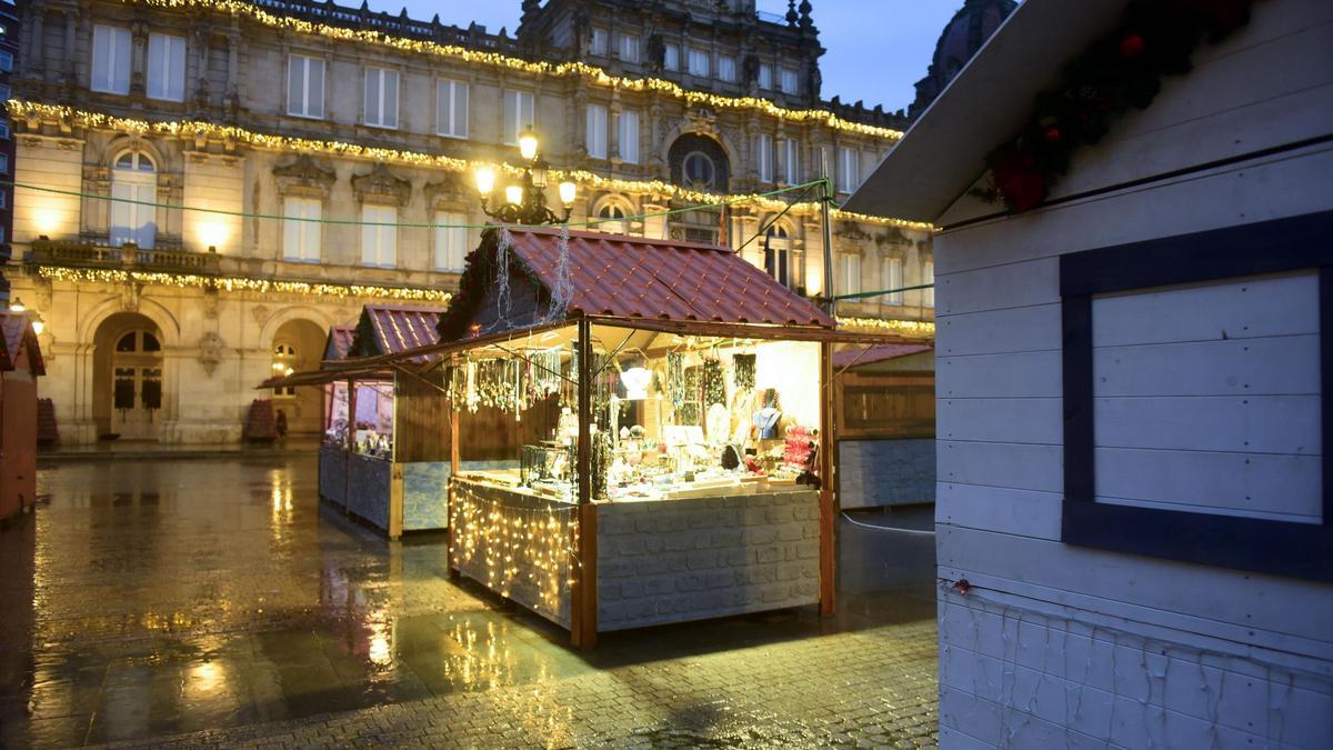 El poblado navideño de A Coruña, en las pasadas navidades.